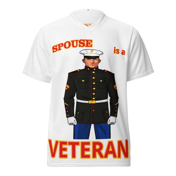SPOUSE IS A VETERAN TOO FIFE Recycled Unisex Sports Jersey