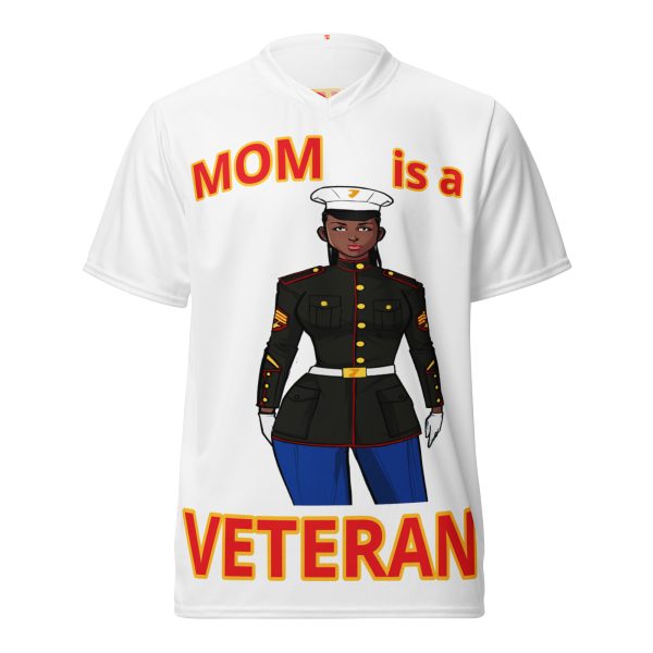 MOM IS A VETERAN TOO FIFE Recycled Unisex Sports Jersey