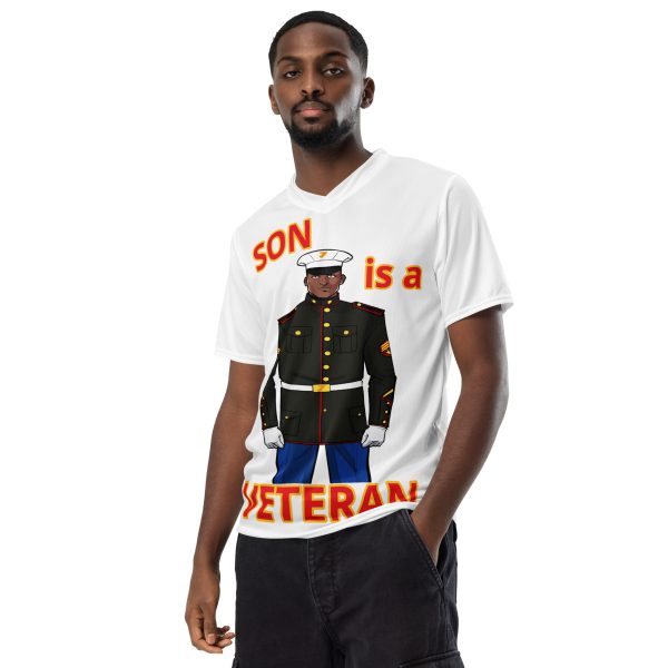 SON IS A VETERAN TOO FIFE Recycled Unisex Sports Jersey