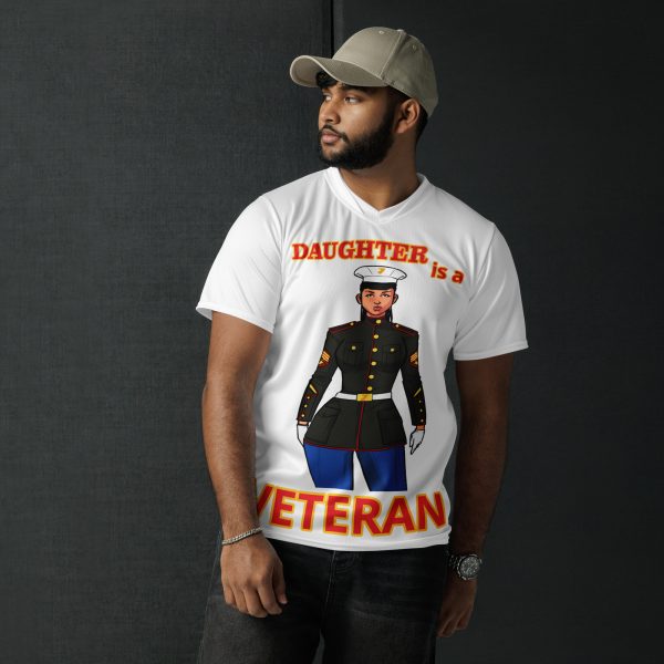 DAUGHTER IS A VETERAN TOO FIFE Recycled Unisex Sports Jersey