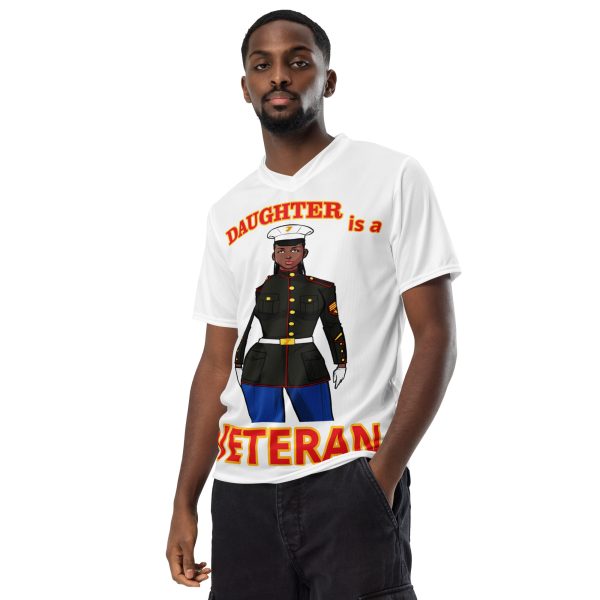 DAUGHTER IS A VETERAN TOO FIFE Recycled Unisex Sports Jersey