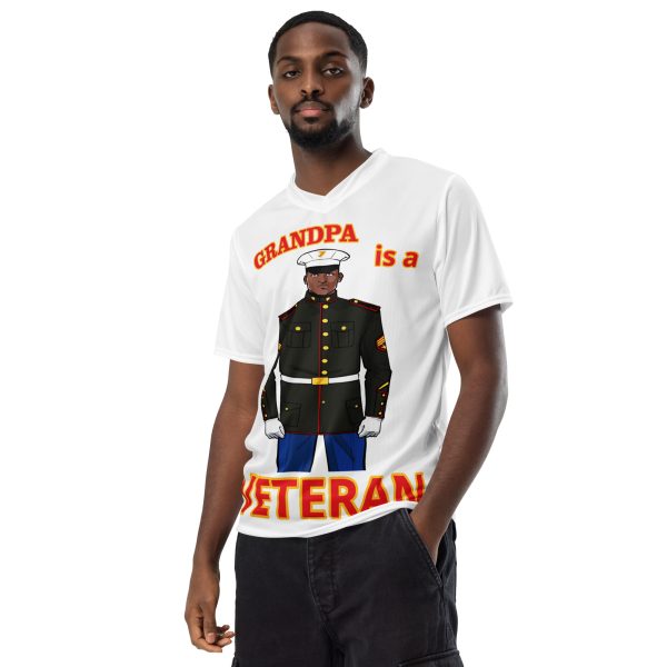 GRANDPA IS A VETERAN TOO FIFE Recycled Unisex Sports Jersey