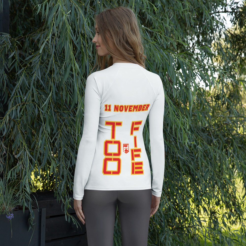 DAD IS A VETERAN TOO FIFE Women's Rash Guard - Image 2