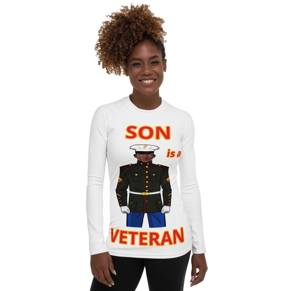 SON IS A VETERAN TOO FIFE Women's Rash Guard