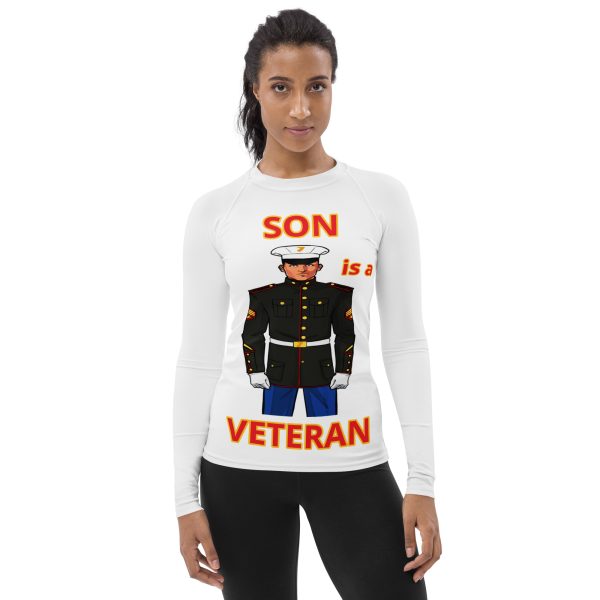 SON IS A VETERAN TOO FIFE Women's Rash Guard