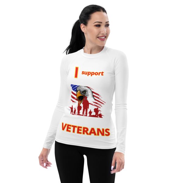 I SUPPORT  VETERANS TOO FIFE Women's Rash Guard