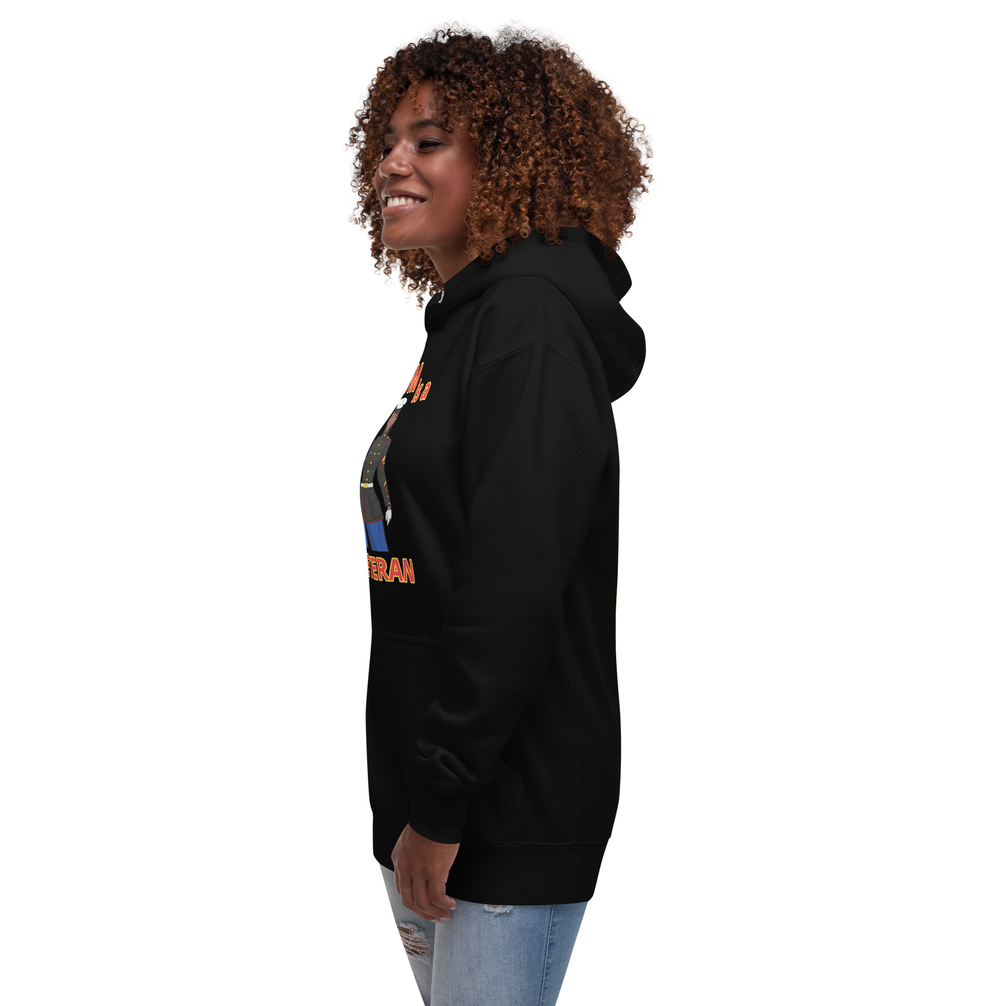 MOM IS A VETERAN TOO FIFE Unisex Hoodie - Image 3