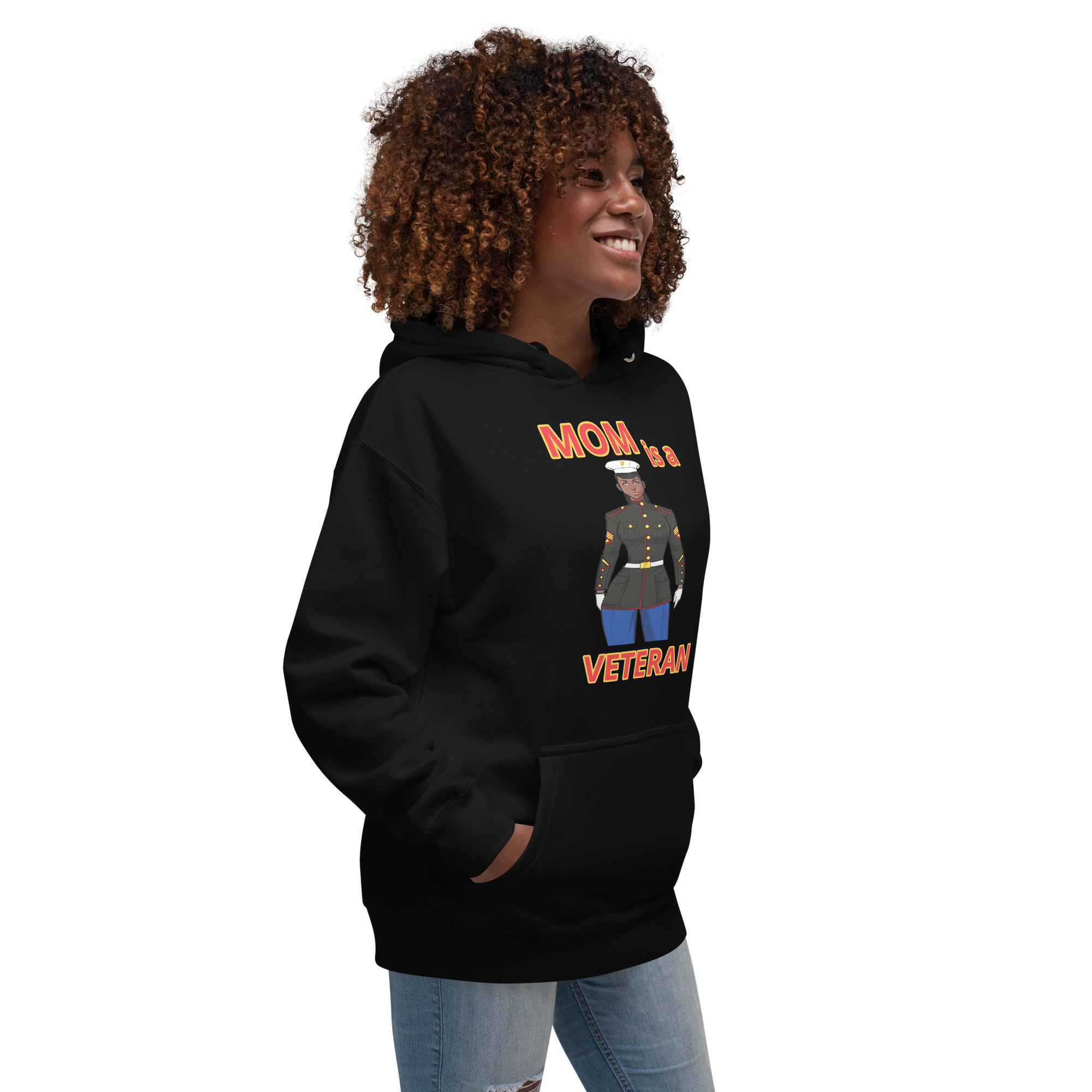 MOM IS A VETERAN TOO FIFE Unisex Hoodie - Image 4