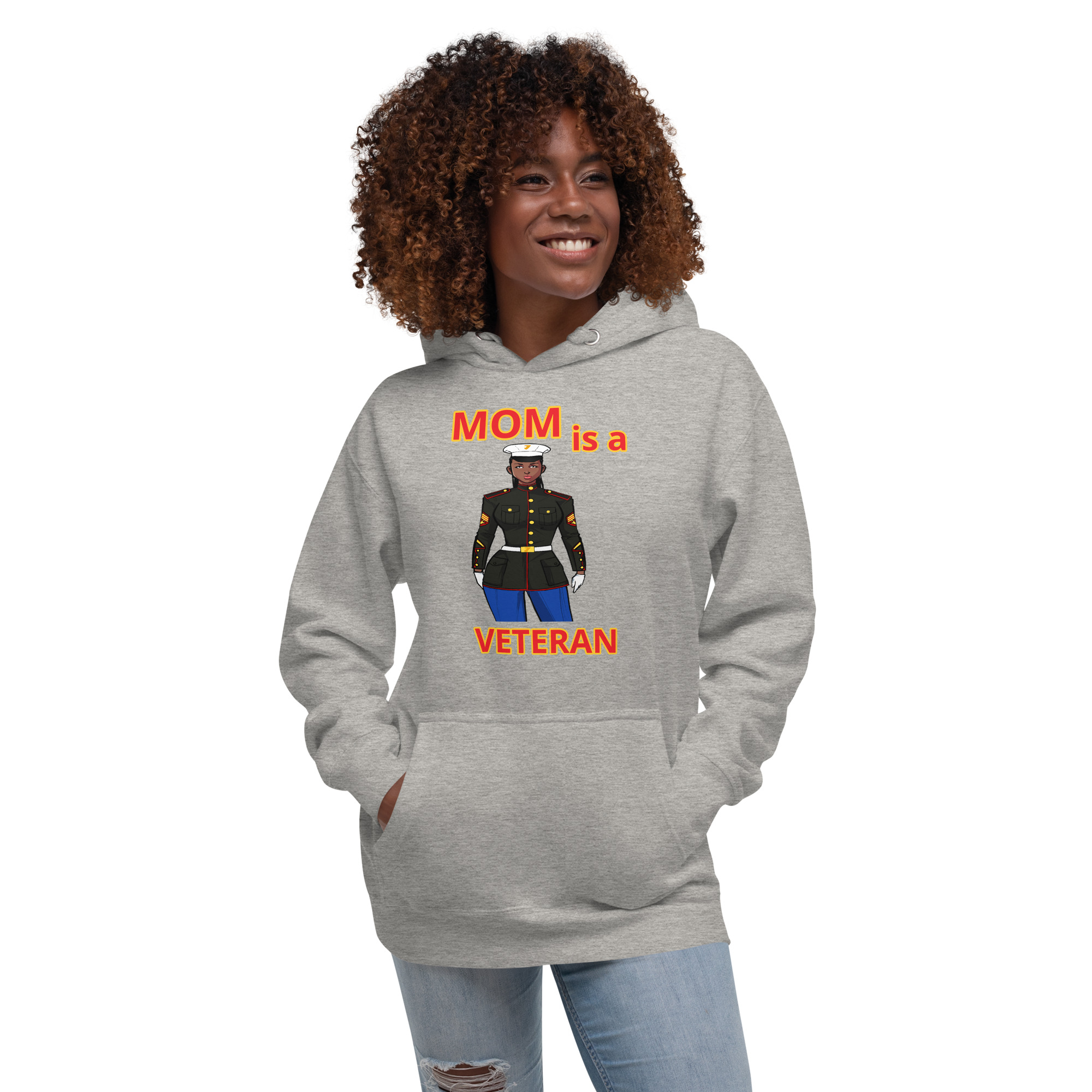 MOM IS A VETERAN TOO FIFE Unisex Hoodie - Image 5