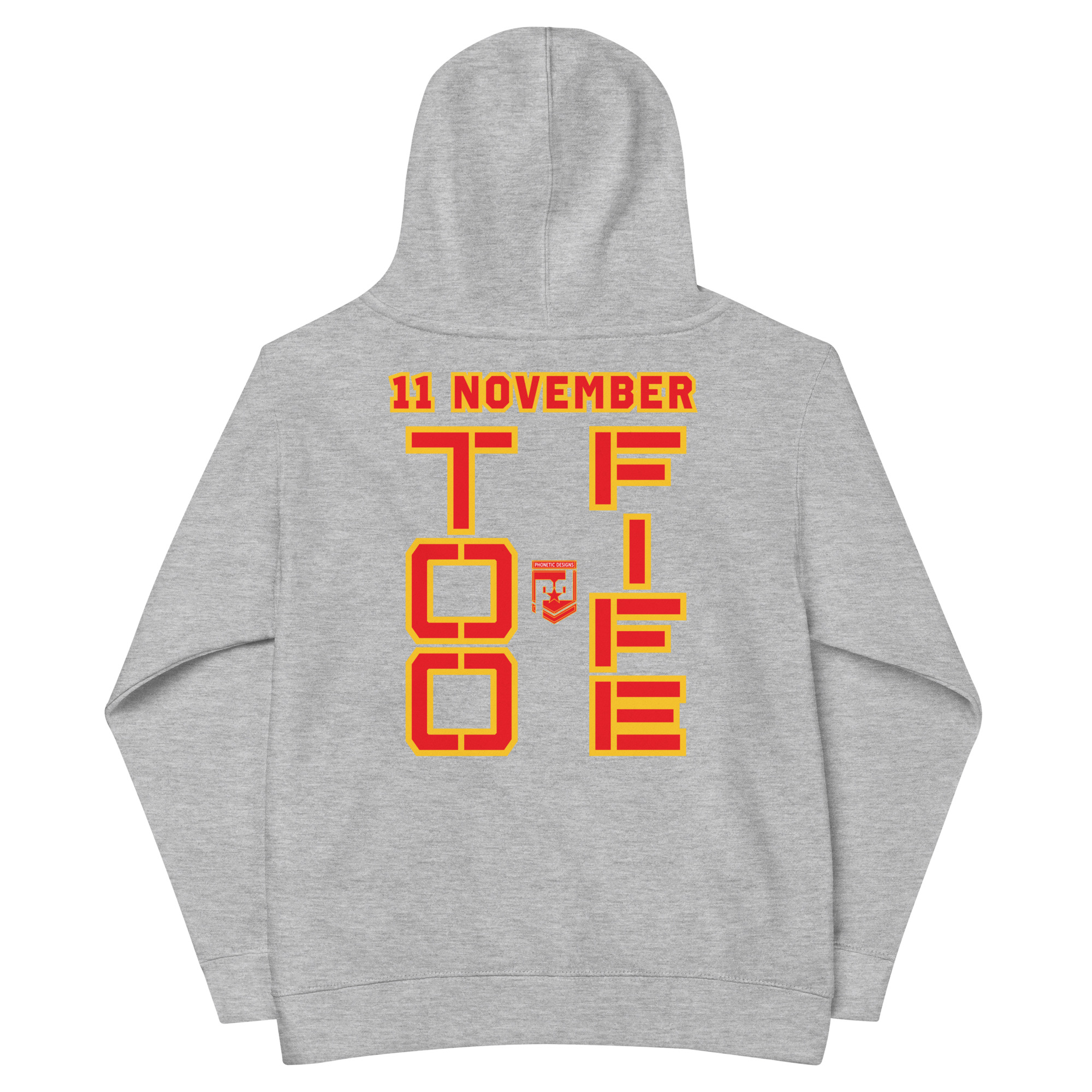 MOM IS A VETERAN TOO FIFE Kids Fleece Hoodie - Image 4