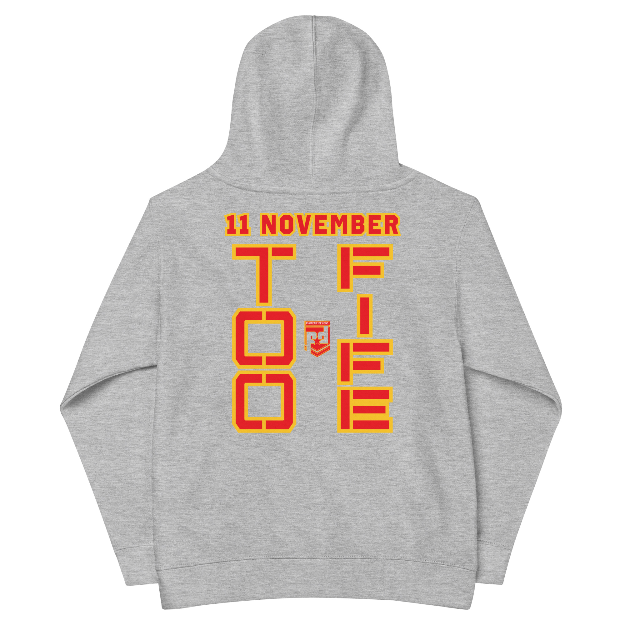 MOM IS A VETERAN TOO FIFE Kids Fleece Hoodie - Image 4