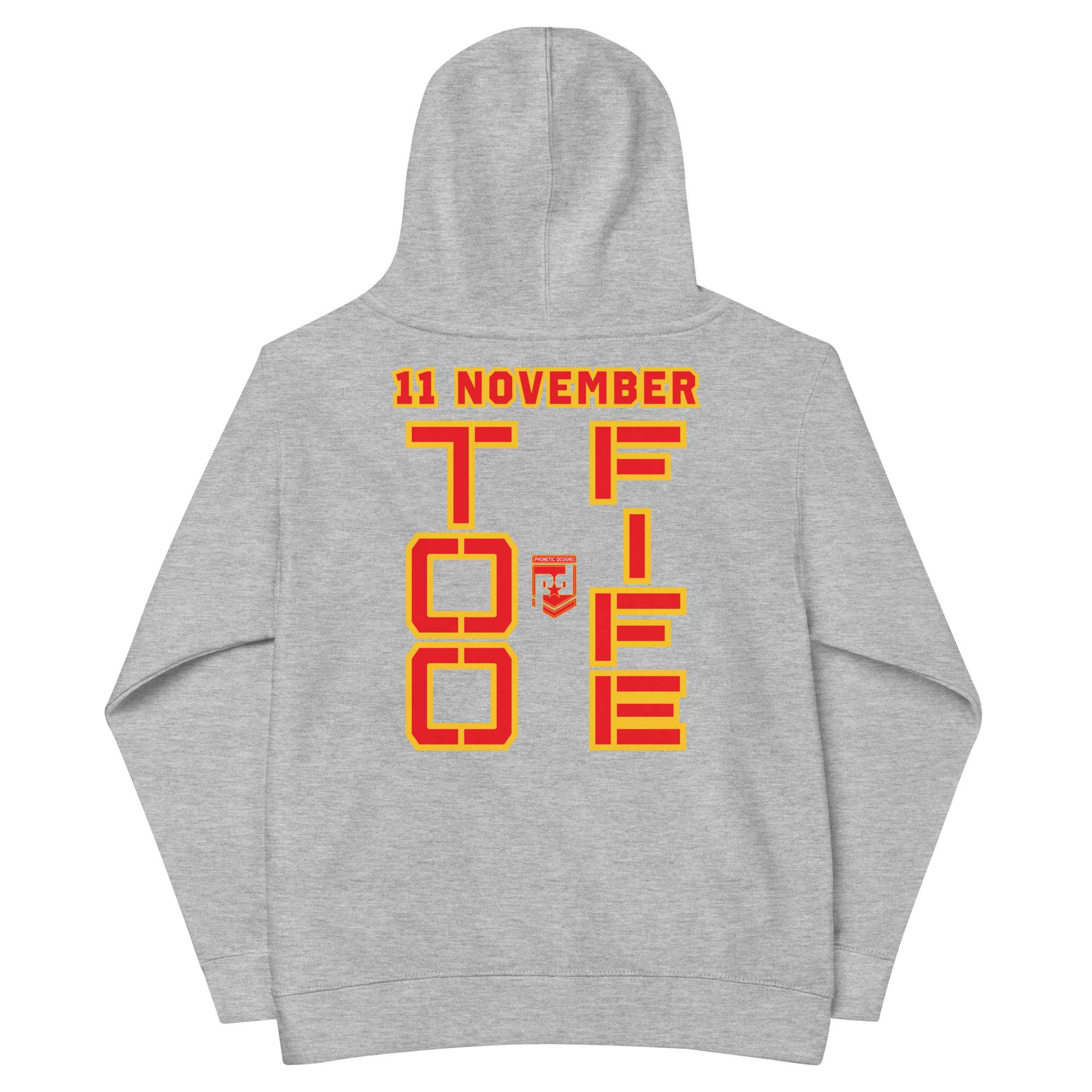 DAD IS A VETERAN TOO FIFE Kids Fleece Hoodie - Image 4