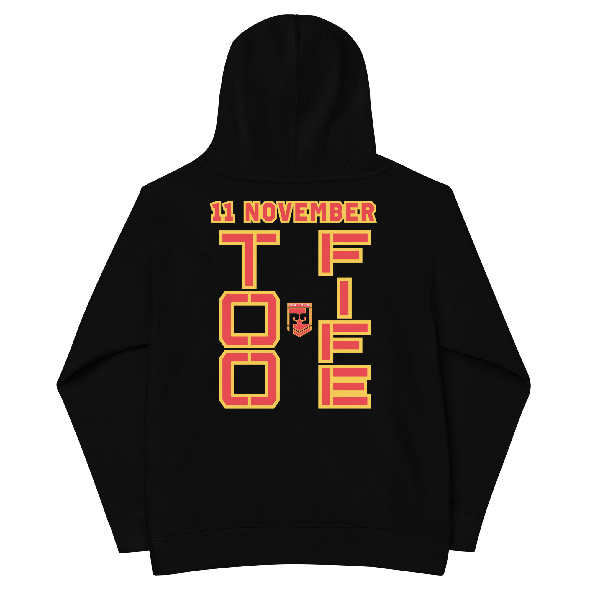 MOM IS A VETERAN TOO FIFE Kids Fleece Hoodie - Image 2