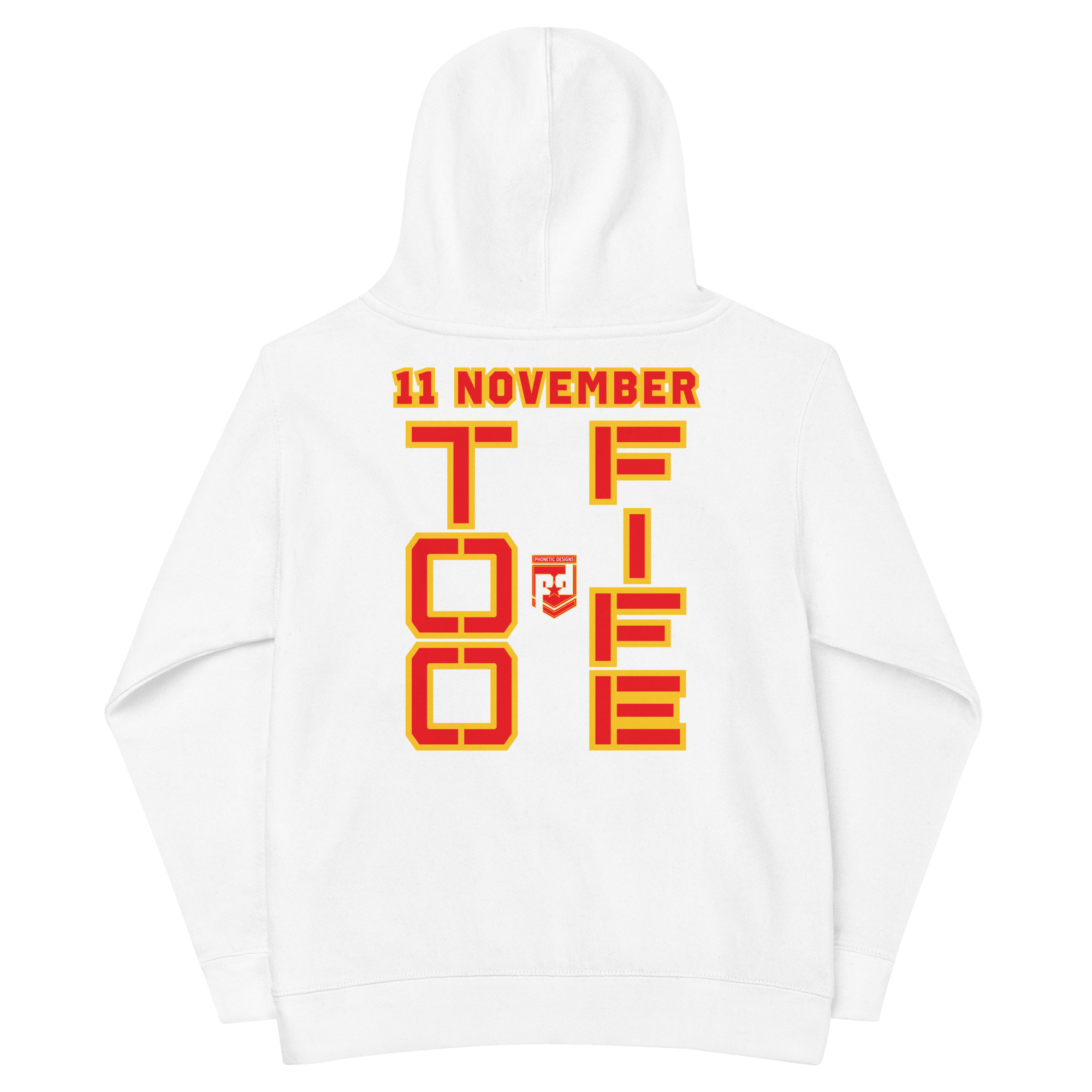 DAD IS A VETERAN TOO FIFE Kids Fleece Hoodie - Image 6