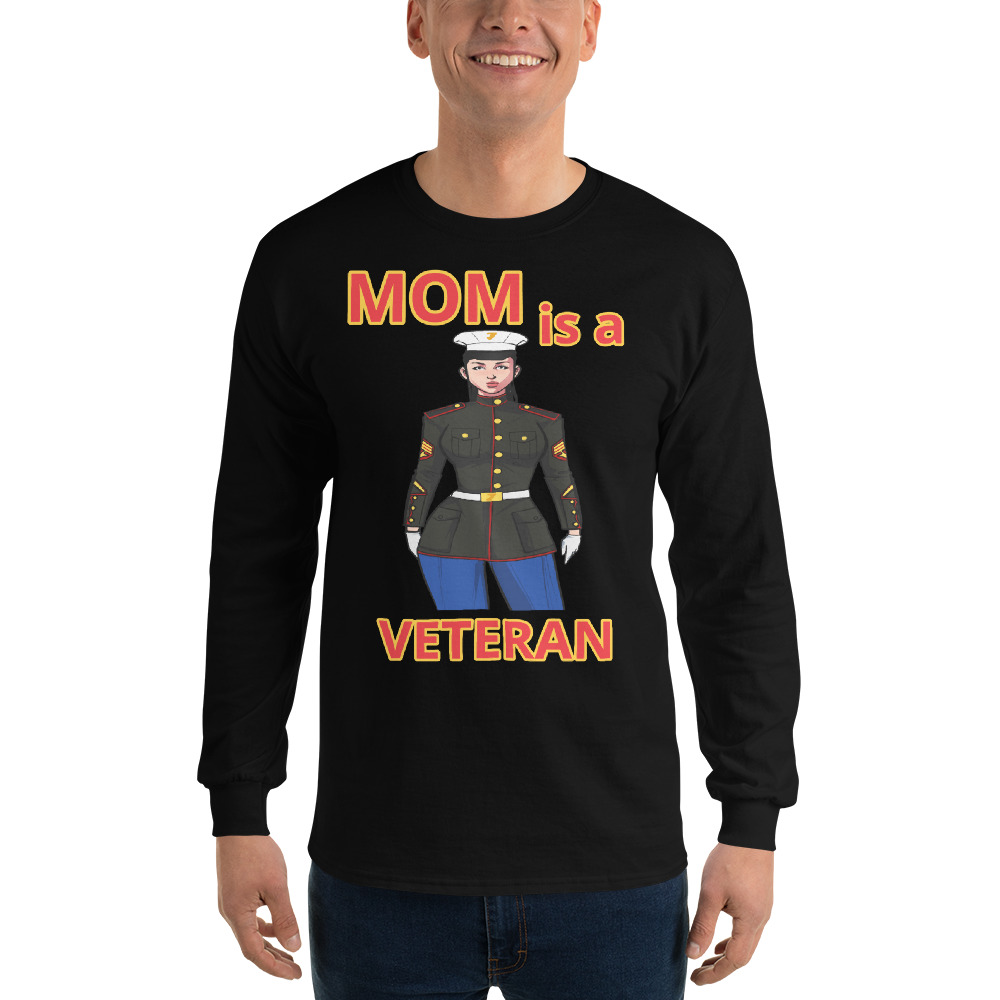 MOM IS A VETERAN TOO FIFE Long Sleeve Shirt