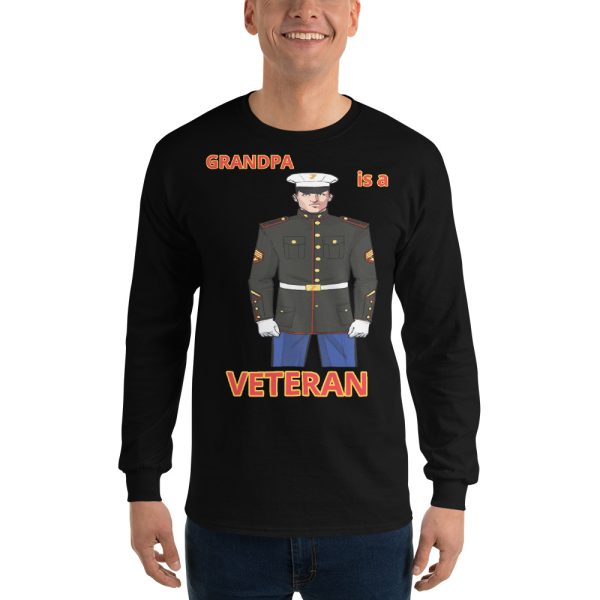 GRANDPA IS A VETERAN TOO FIFE Long Sleeve Shirt