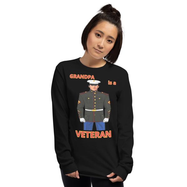 GRANDPA IS A VETERAN TOO FIFE Long Sleeve Shirt