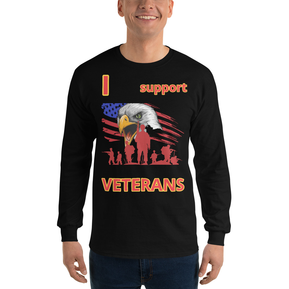 I SUPPORT VETERANS TOO FIFE Long Sleeve Shirt