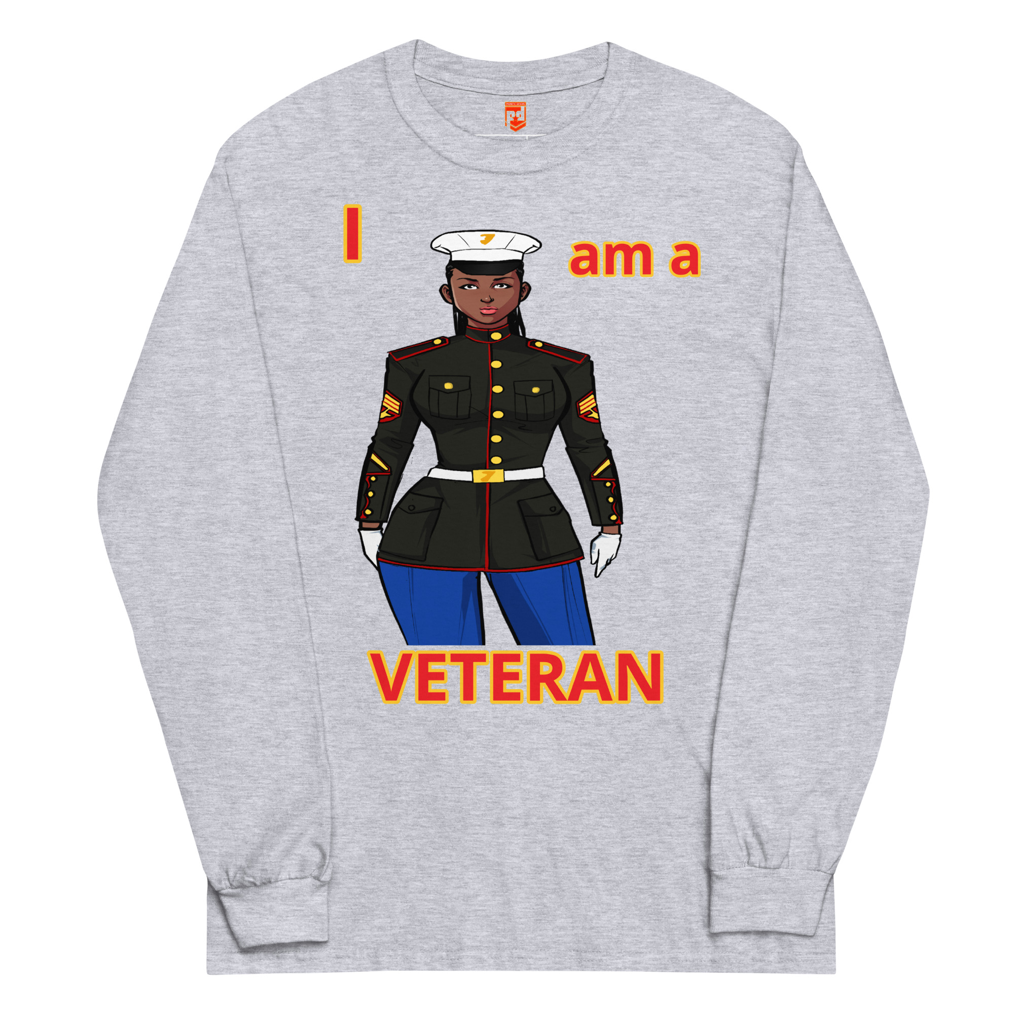 I AM A VETERAN TOO FIFE Long Sleeve Shirt - Image 3
