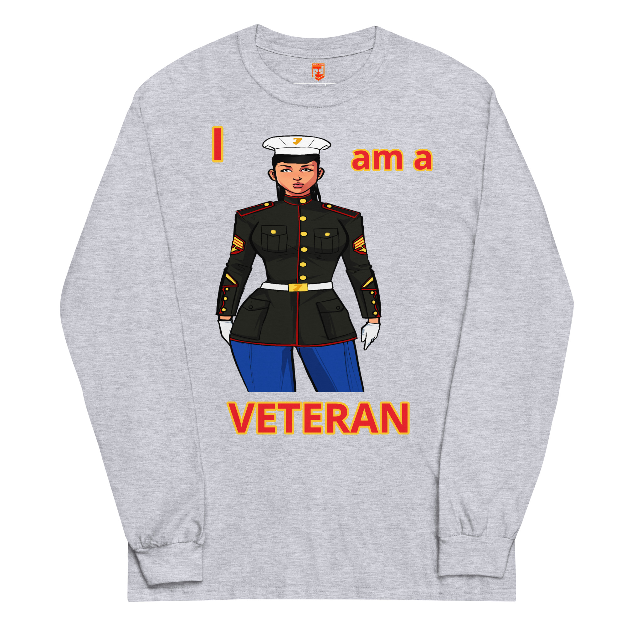 I AM A VETERAN TOO FIFE Long Sleeve Shirt - Image 3