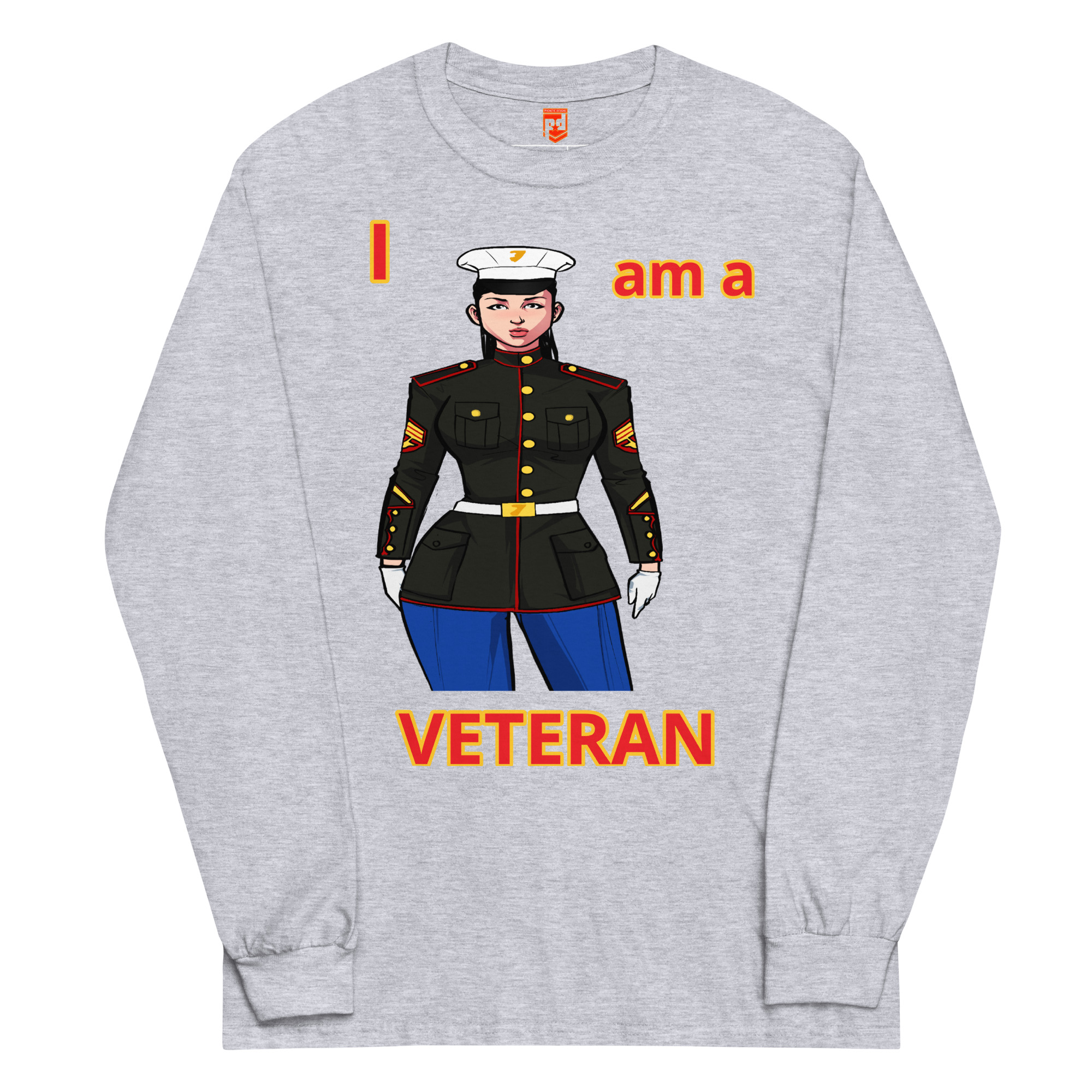 I AM A VETERAN TOO FIFE Long Sleeve Shirt - Image 3