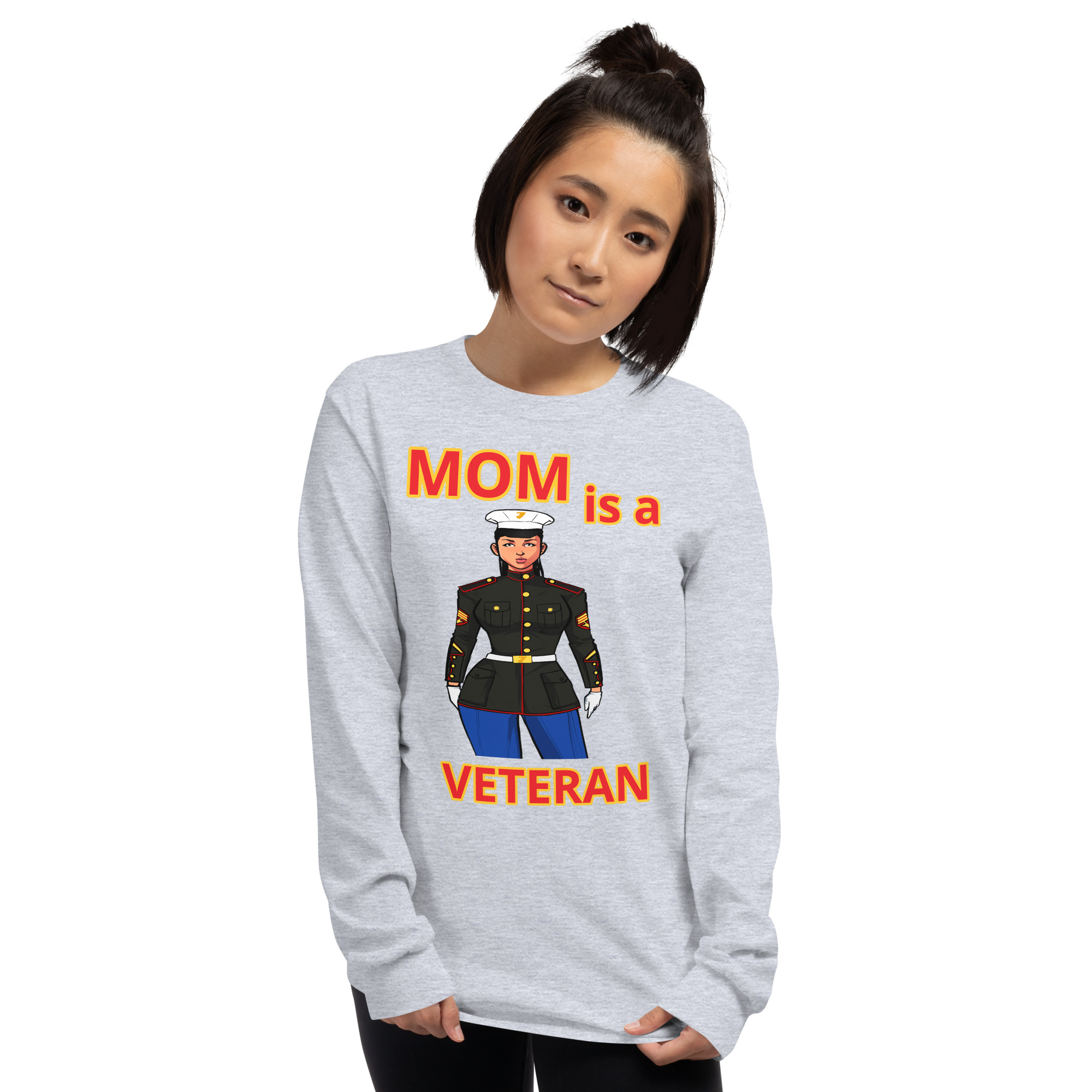 MOM IS A VETERAN TOO FIFE Long Sleeve Shirt - Image 7