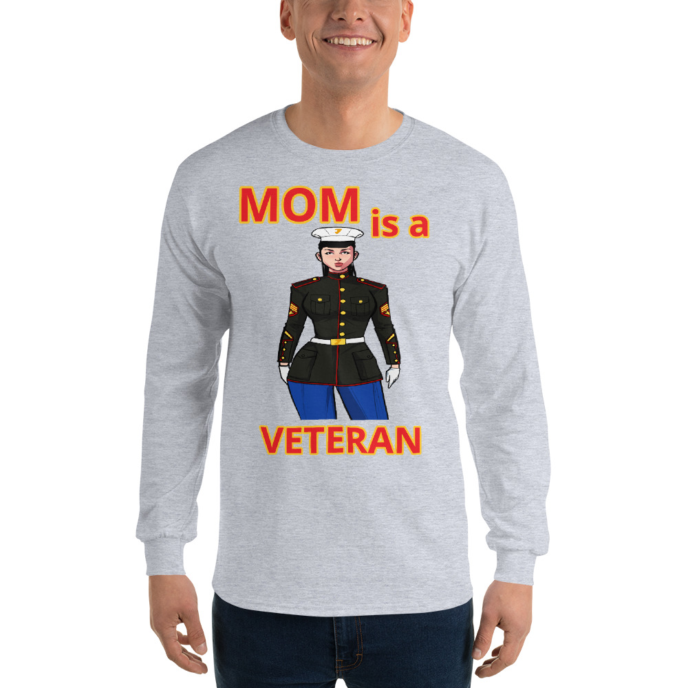 MOM IS A VETERAN TOO FIFE Long Sleeve Shirt - Image 7