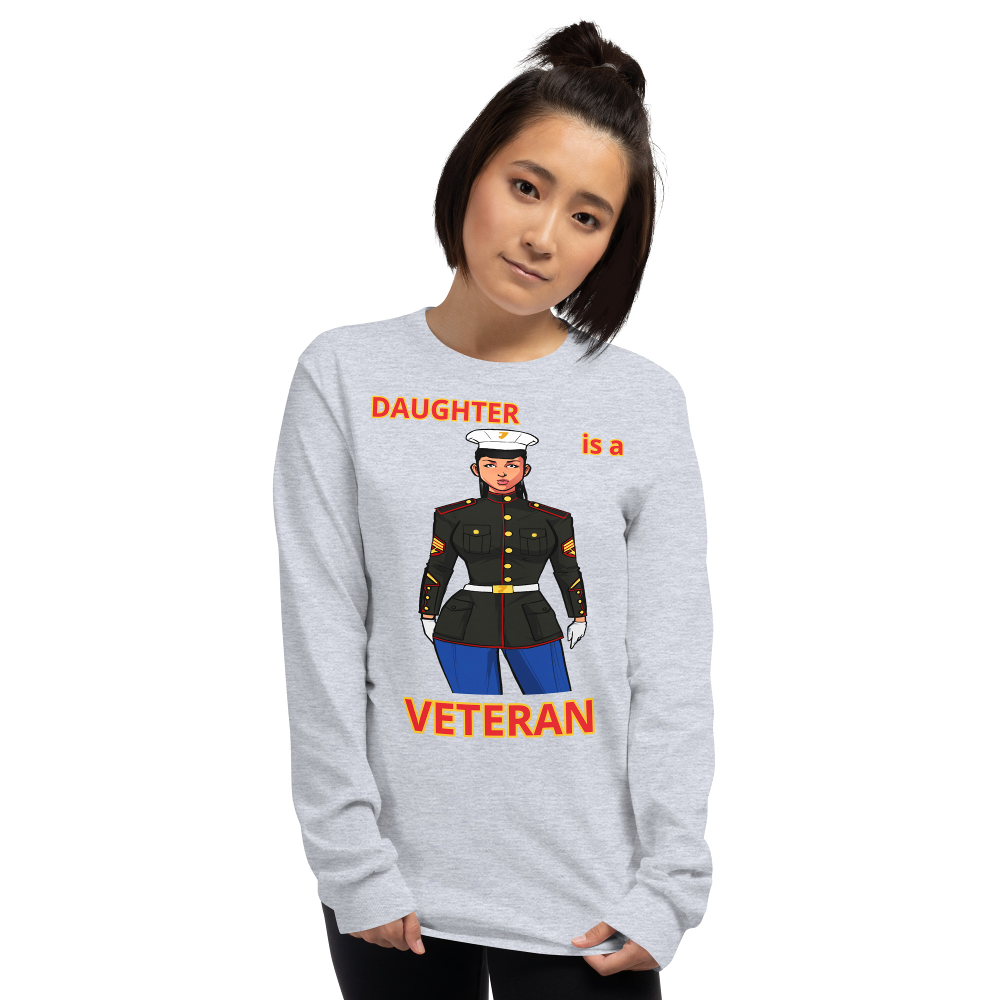 DAUGHTER IS A VETERAN TOO FIFE Long Sleeve Shirt - Image 7