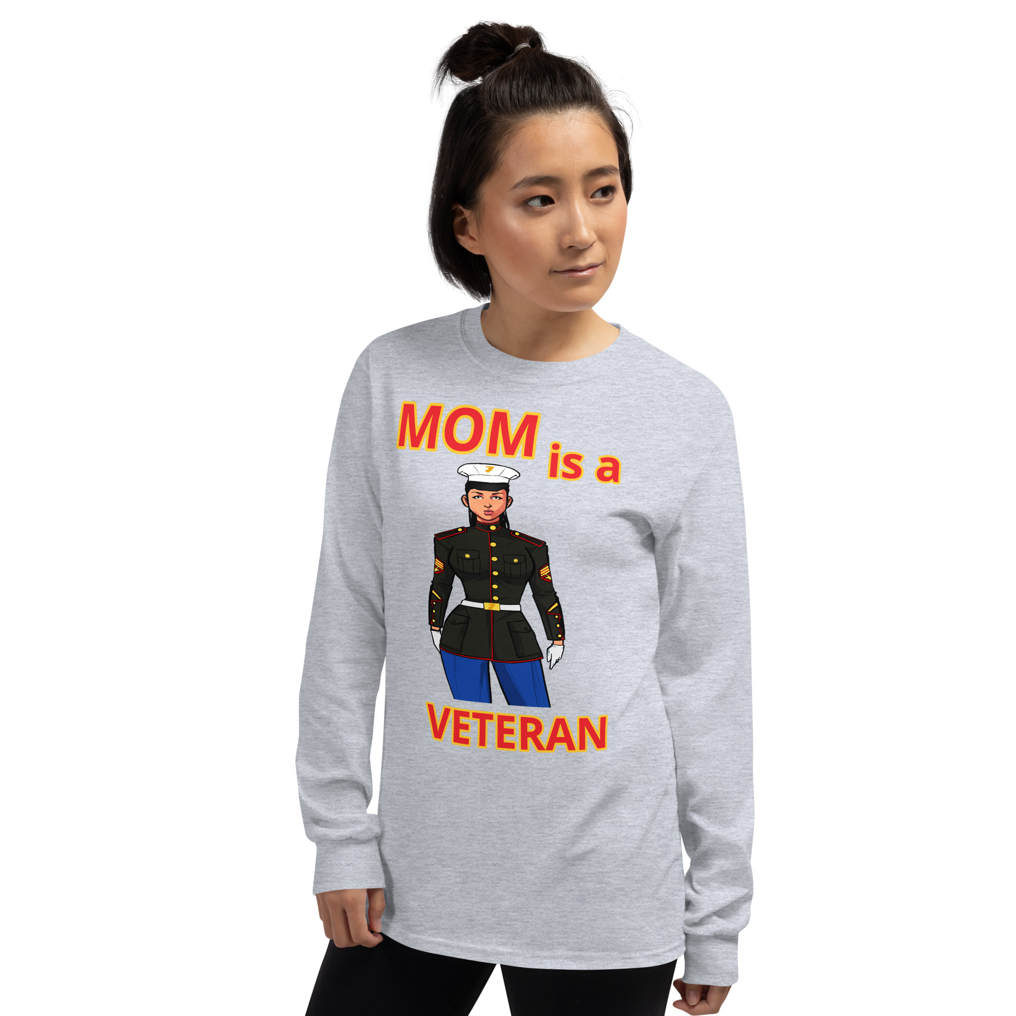 MOM IS A VETERAN TOO FIFE Long Sleeve Shirt - Image 8