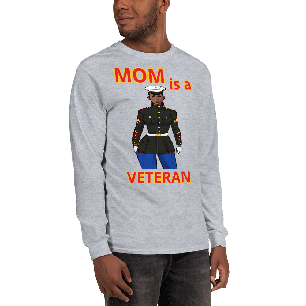 MOM IS A VETERAN TOO FIFE Long Sleeve Shirt - Image 12