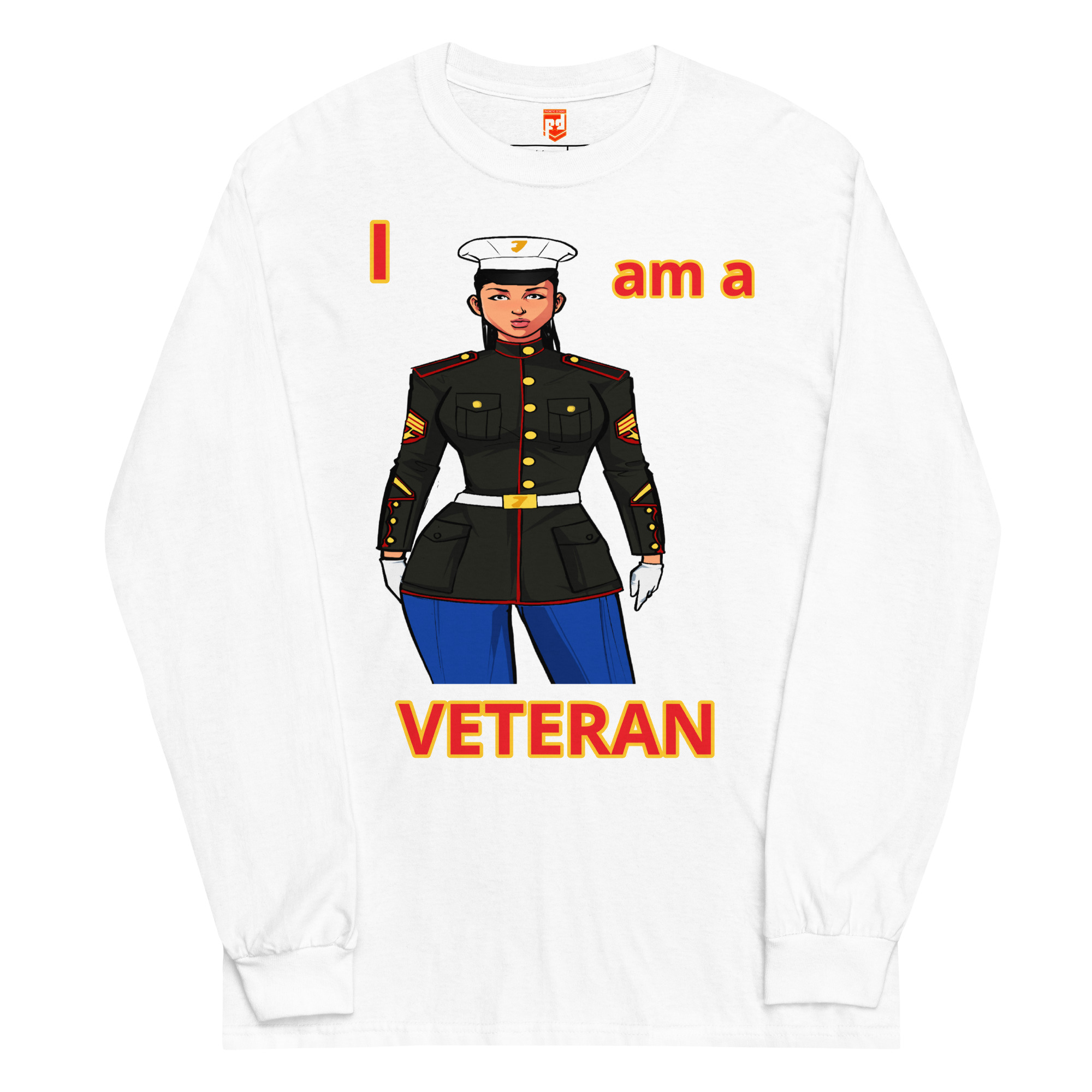 I AM A VETERAN TOO FIFE Long Sleeve Shirt - Image 5