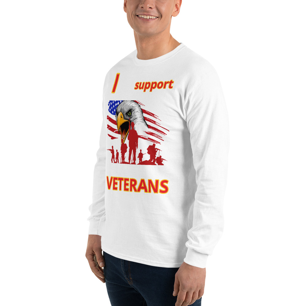 I SUPPORT VETERANS TOO FIFE Long Sleeve Shirt - Image 17