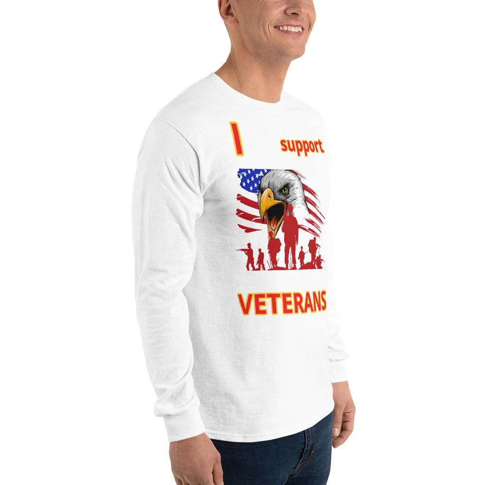 I SUPPORT VETERANS TOO FIFE Long Sleeve Shirt - Image 18