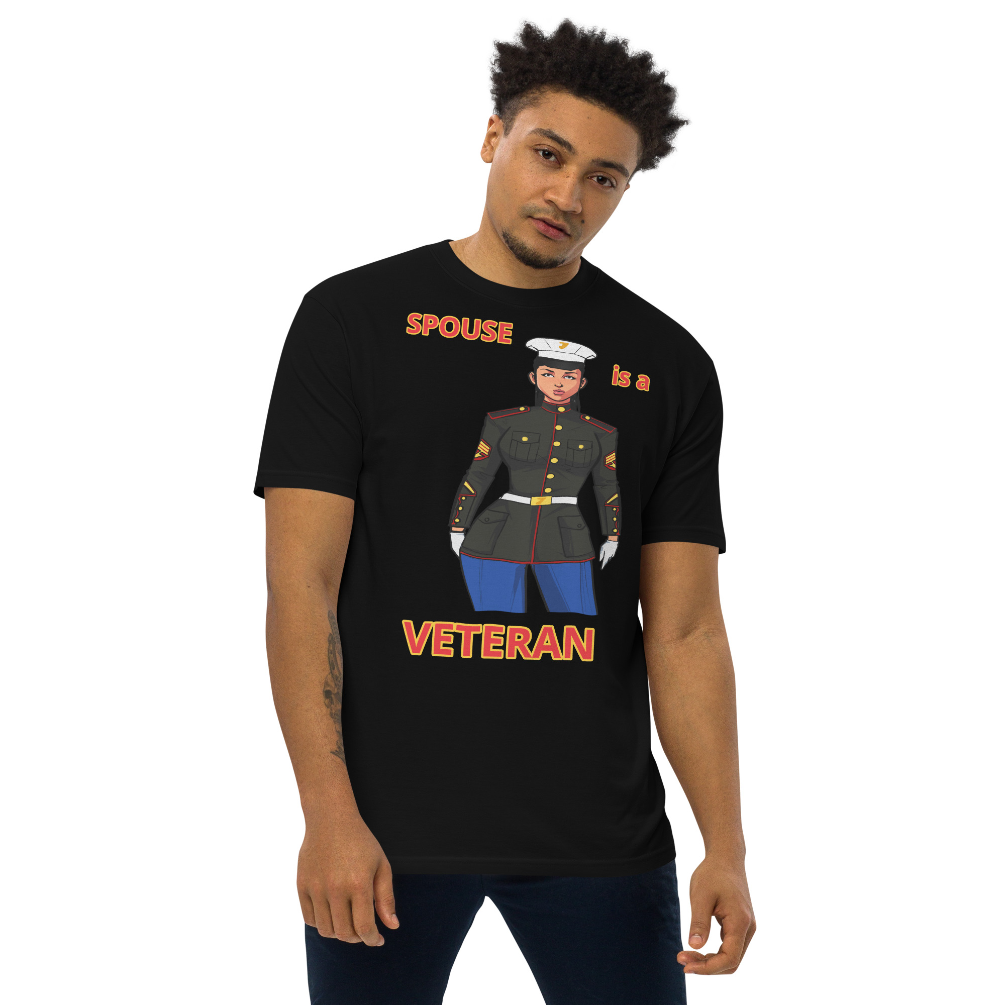 SPOUSE IS A VETERAN TOO FIFE Tee