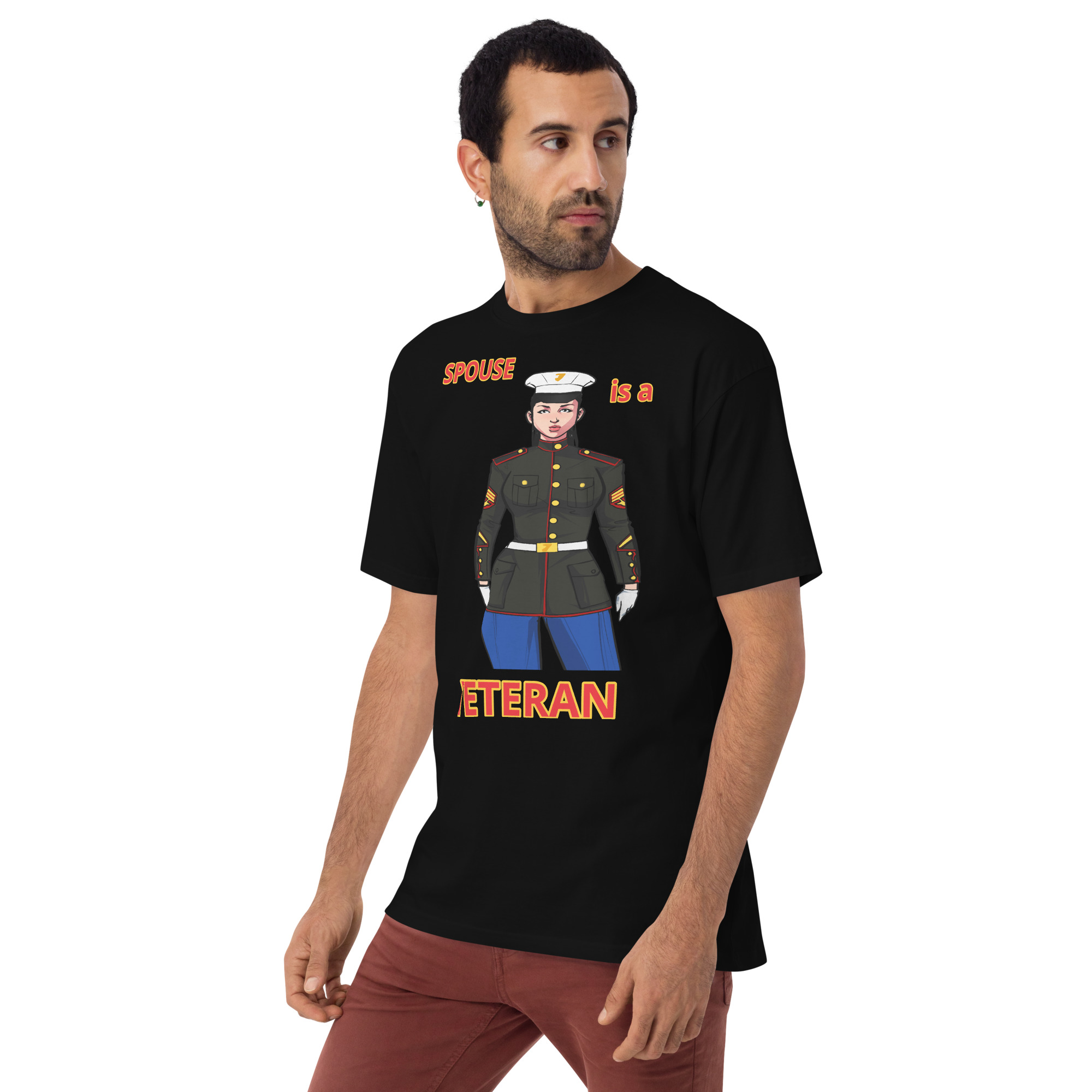 SPOUSE IS A VETERAN TOO FIFE Tee - Image 3