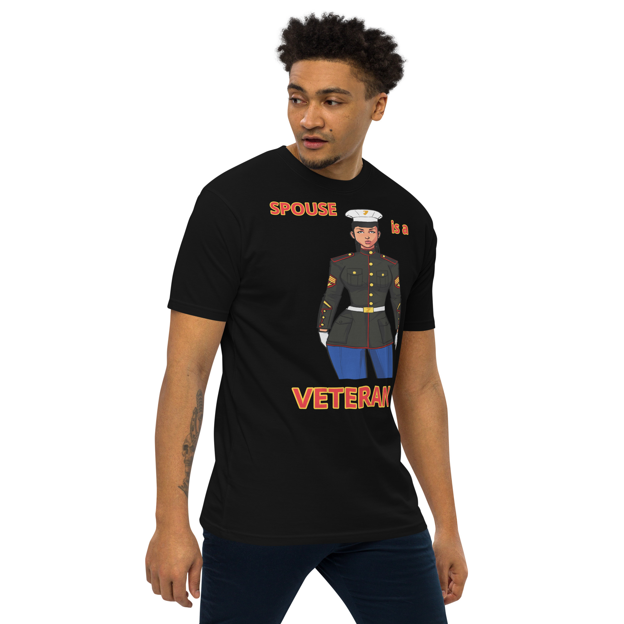 SPOUSE IS A VETERAN TOO FIFE Tee - Image 3