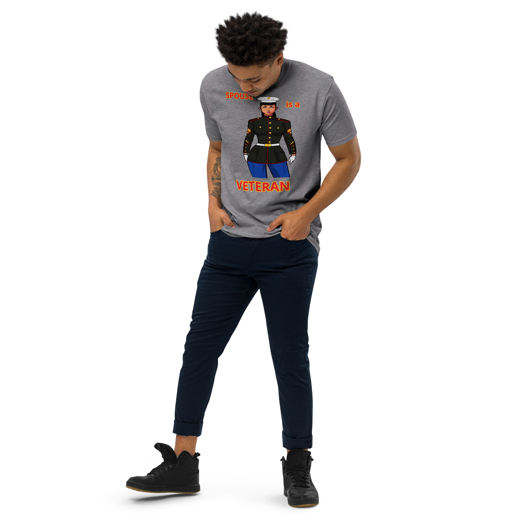 SPOUSE IS A VETERAN TOO FIFE Tee - Image 8