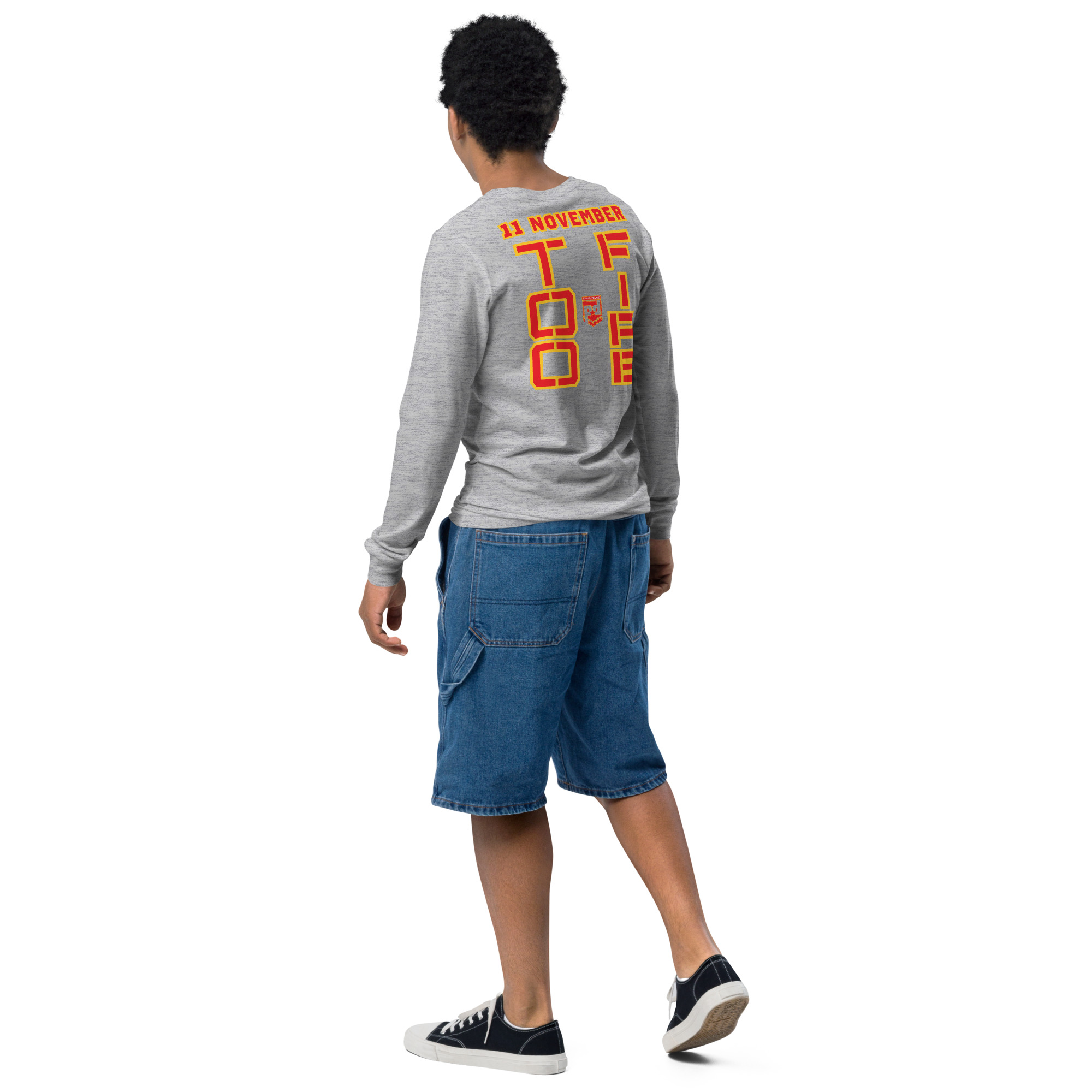 MOM IS A VETERAN TOO FIFE Youth Long Sleeve Tee - Image 6