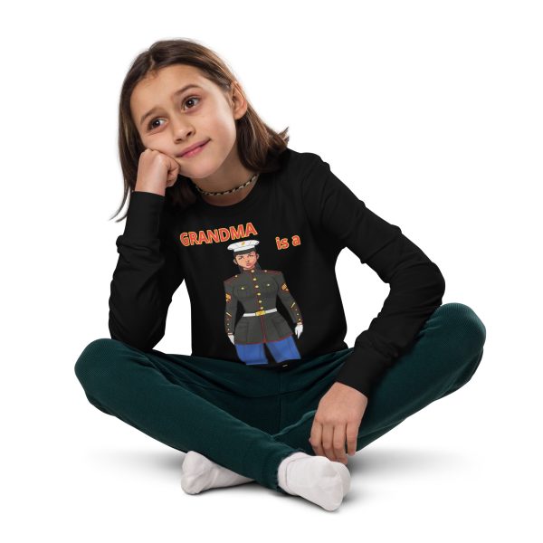 GRANDMA IS A VETERAN TOO FIFE Youth Long Sleeve Tee