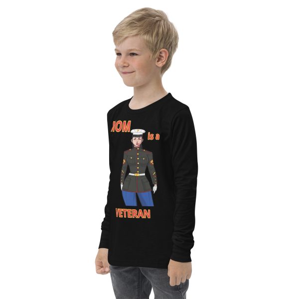 MOM IS A VETERAN TOO FIFE Youth Long Sleeve Tee