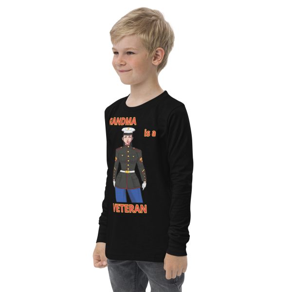 GRANDMA IS A VETERAN TOO FIFE Youth Long Sleeve Tee