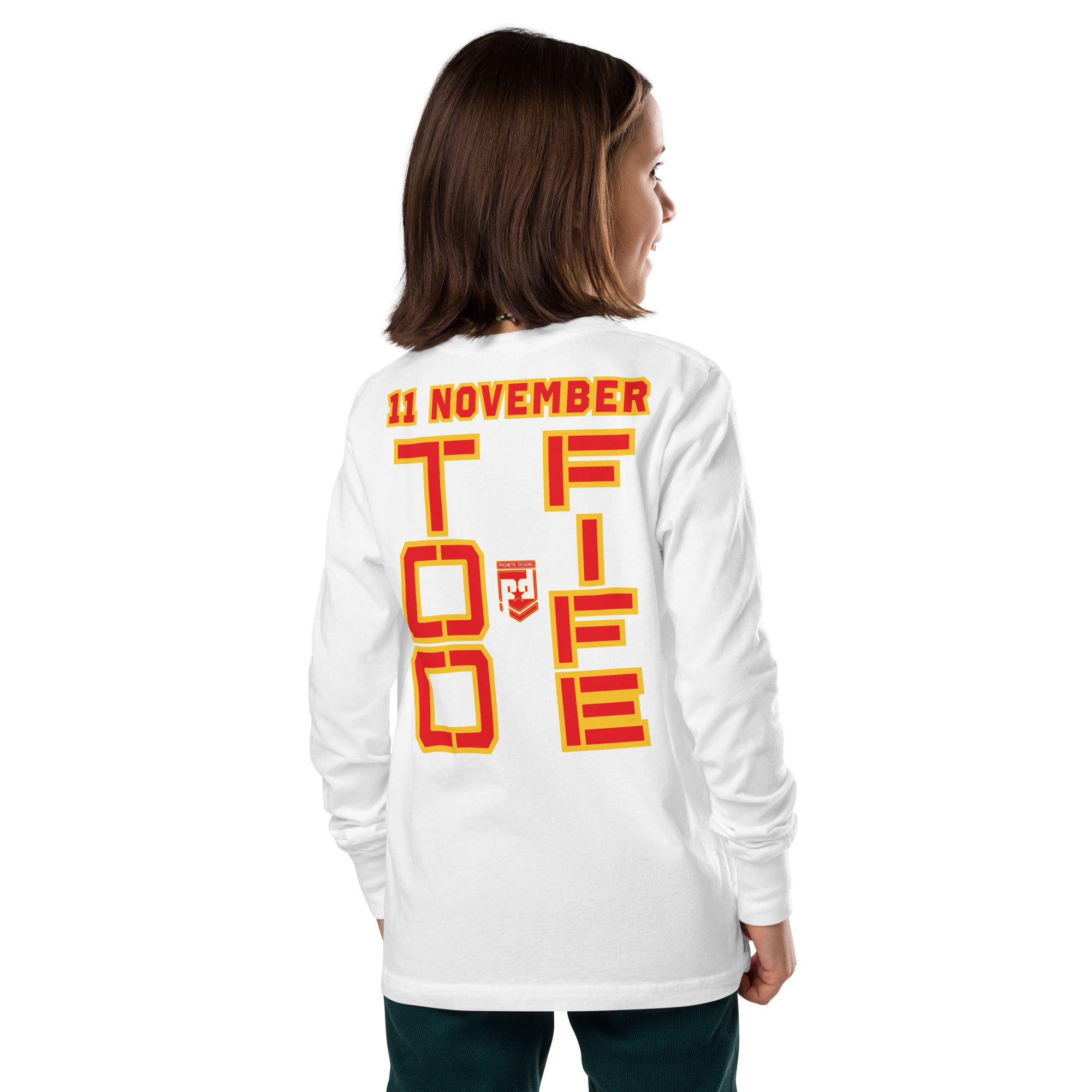 MOM IS A VETERAN TOO FIFE Youth Long Sleeve Tee - Image 9