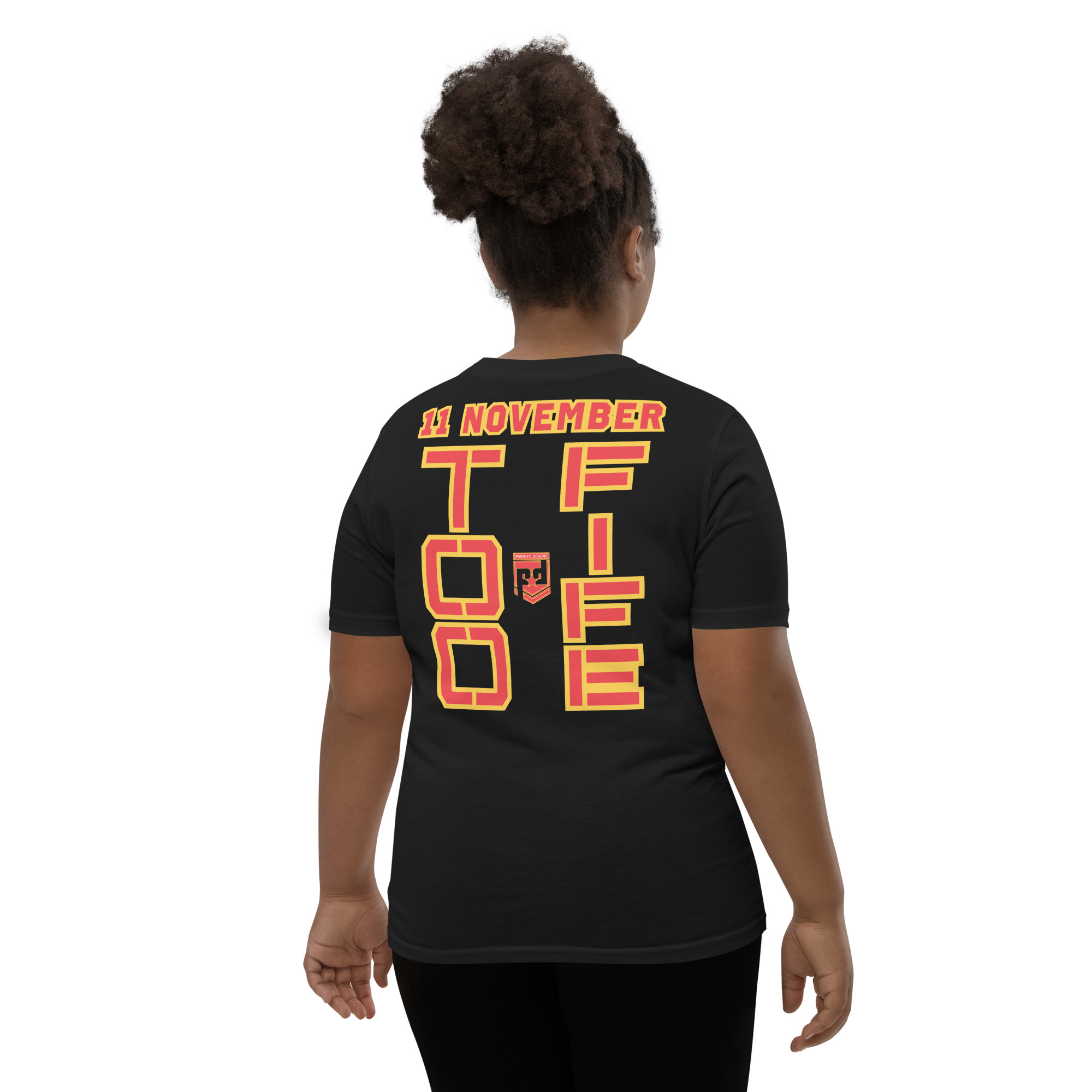 MOM IS A VETERAN TOO FIFE Youth Short Sleeve T-Shirt - Image 4