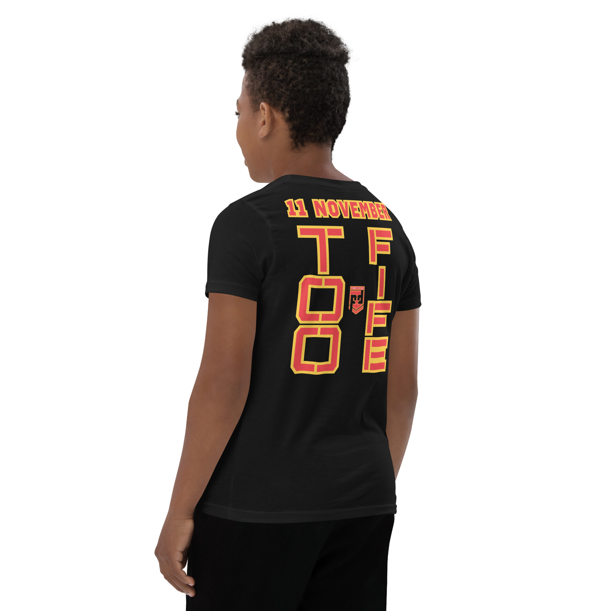 DAD IS A VETERAN TOO FIFE Youth Short Sleeve T-Shirt - Image 4