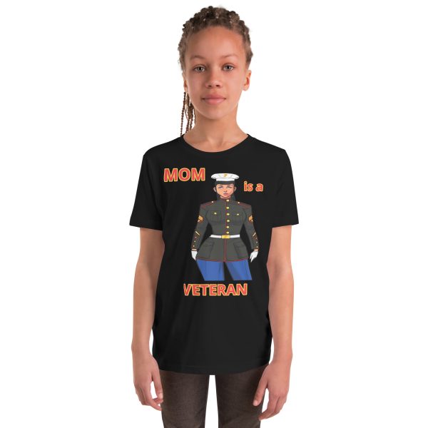 MOM IS A VETERAN TOO FIFE Youth Short Sleeve T-Shirt