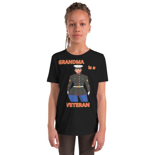 GRANDMA IS A VETERAN TOO FIFE Youth Short Sleeve T-Shirt