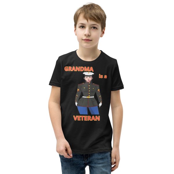 GRANDMA IS A VETERAN TOO FIFE Youth Short Sleeve T-Shirt
