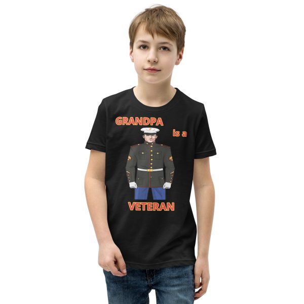 GRANDPA IS A VETERAN TOO FIFE Youth Short Sleeve T-Shirt