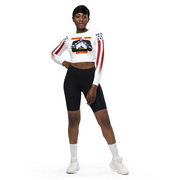 HONOR OUR FALLEN TOO SIKS Recycled Long-Sleeve Crop Top