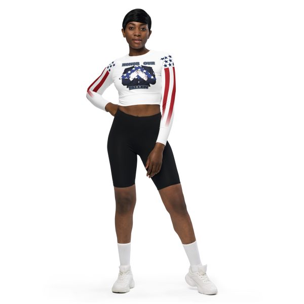 HONOR OUR FALLEN TOO SIKS Recycled Long-Sleeve Crop Top